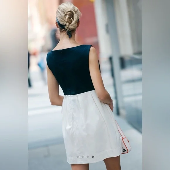 NWT By Anthropologie Sleeveless Boat-Neck Babydoll Mini Dress, Size M - Picture 4 of 7